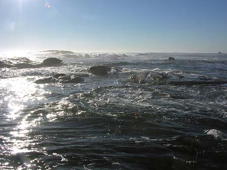 Foto Blick vom Strand auf das Meer - 
